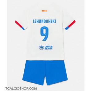 Barcelona Robert Lewandowski #9 Seconda Maglia Bambino 2023-24 Manica Corta (+ Pantaloni corti)